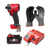 Milwaukee Combo 2 - Máy vặn vít M18 FID3-0X + Pin 18V M18B4 + Sạc + Găng tay